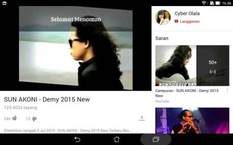 mendengarkan music di Asus ZenPad 7.008 Pertamax7.com
