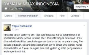 Terjang Banjir Tinggi, Stang Piston Yamaha Nmax Melengkung Kena Water Hammer 01&nbsp;Pertamax7.com