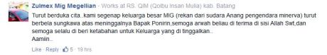 ucapan bela sungkawa dari MIG minerva kecelakaan sedayu jogja pertamax7.com