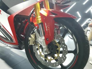 Suspensi deoan upside down All New Honda CBR250RR Merah&nbsp;Pertamax7.com
